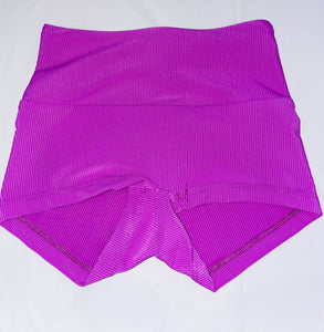 Ribbed 2' Short Neon Purple